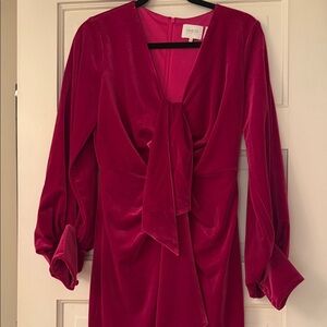 Chic Red Velvet Mini Dress